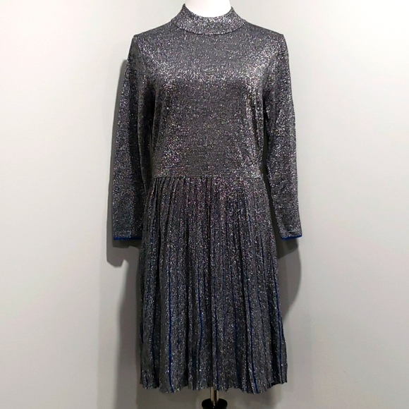 Ted Baker Noaleen Metallic Dress Sz 10  (Ted sz 4) - Picture 2 of 8